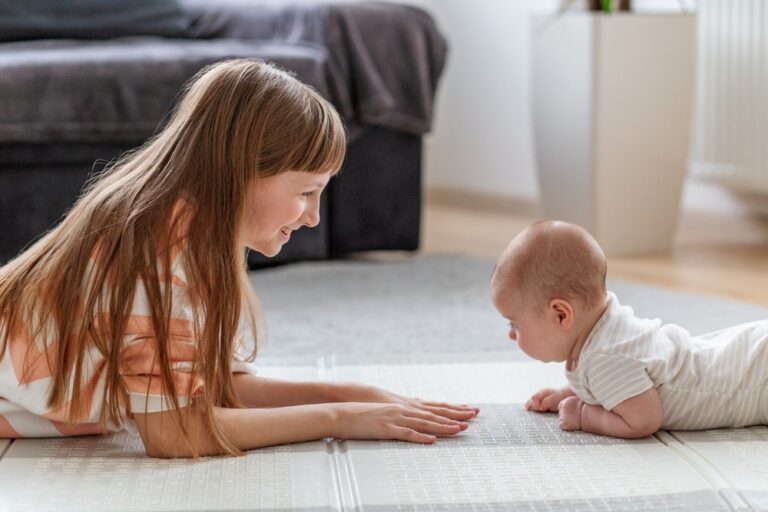 tummy time position on floor